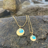 Small Pendant-Wave, Gold