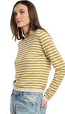 Long Sleeve Stripe Crewneck Sweater