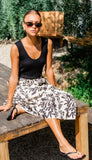 Clairson Knit Mix Midi Dress