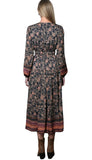 Amber Boho Bordered Midi Dress