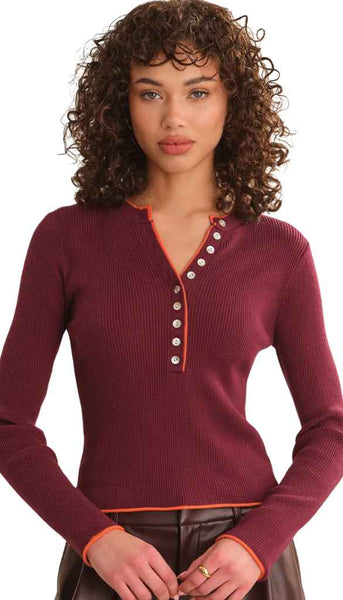Emmeline Rib Layered Henley