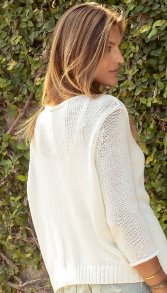 Lexie 3/4 Sleeve V Neck