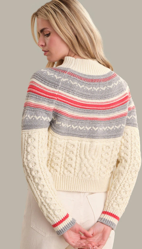 Ayana Cable Pullover With Pattern Yoke