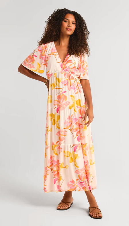 V-Neck Maxi with Twist Knot Front
