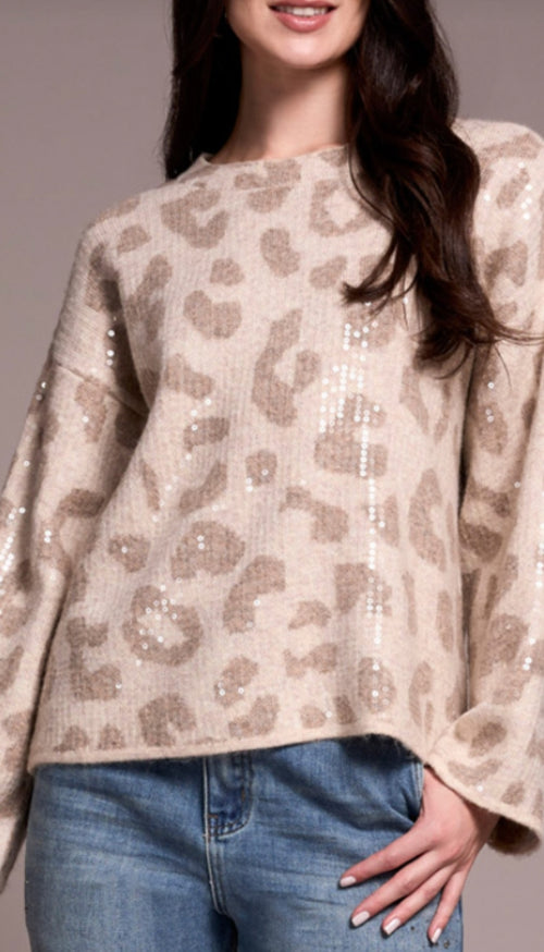 Long Sleeve Crew Neck With Sequins