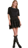 Tee Neck Embelished Top