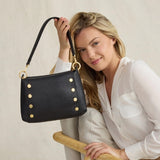 Bryant Medium-Black Brushed Gold - Red Zip