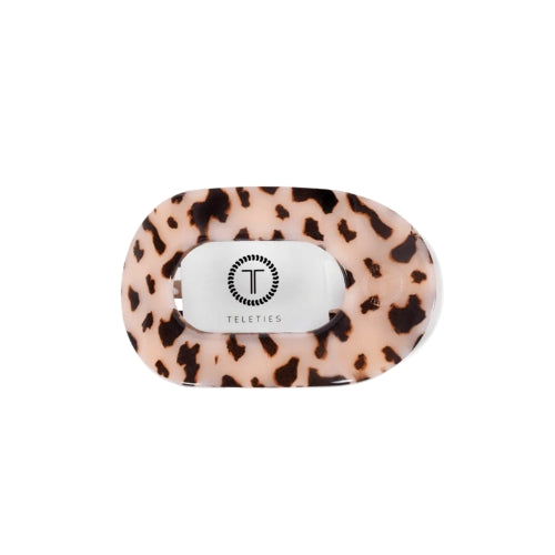 Small Flat Round Clip-Blonde Tortoise