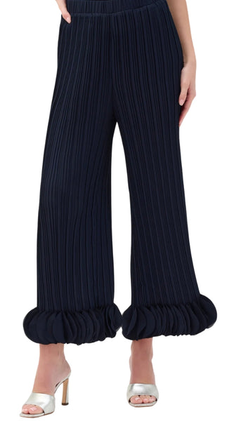 Georgette Wide Leg Pleated Pant
