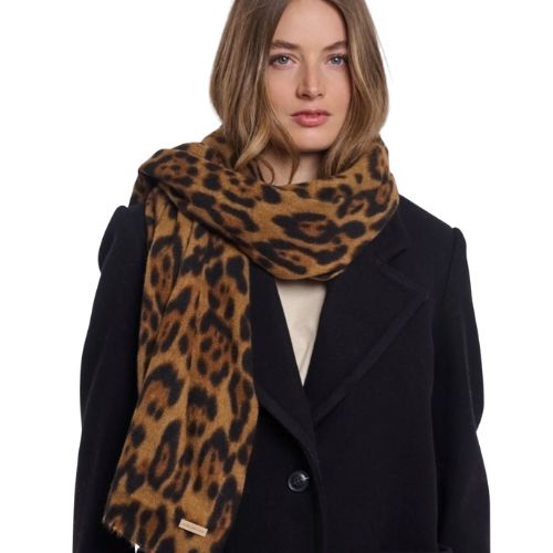 Scarf With Leopard All Over Design