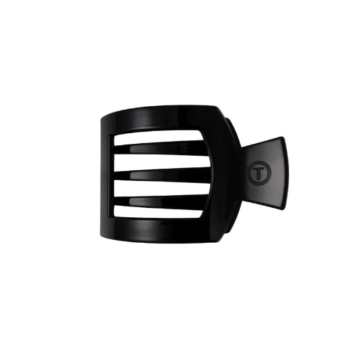 Small Flat Square Clip-Jet Black