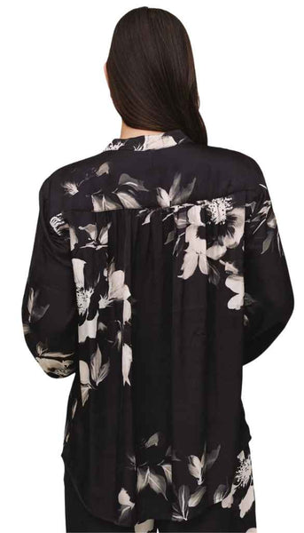 Long Sleeve Manderin Collar Shirt
