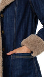 Sherpa Trimmed Notch Collar Jacket