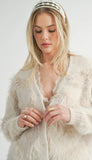 Delia Feather Stripe Cardigan