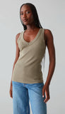 Maya V Neck Wide Binding Tank