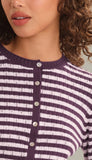 Beckett Striped Blouson Sleeve