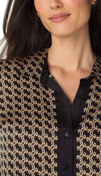 Long Sleeve Button Front Shirt
