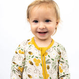 Happy Honey Bees Convertible Pajamas 3-6M