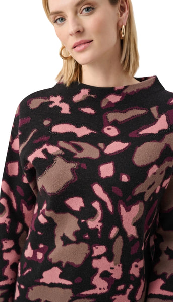 Jacquard Sweater With Rhinestone