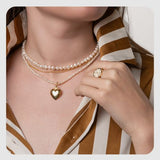 Medium Tag Pendant-Puffy Heart
