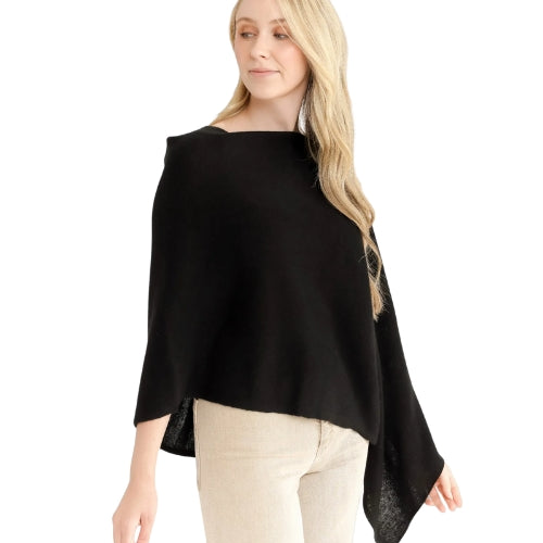 Draped Dress Topper - Ebony