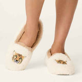 Leopard Face Faux Fur Slip On