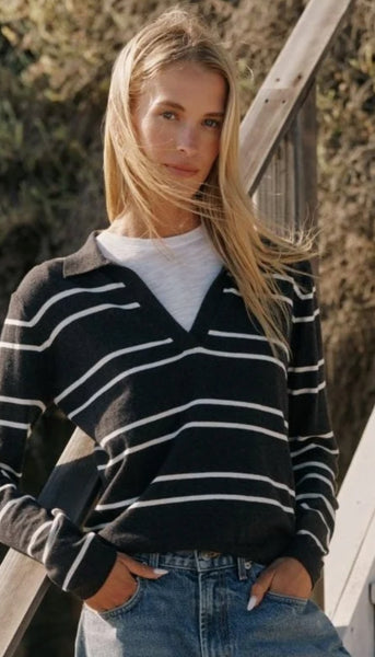 Long Sleeve Placket Pullover