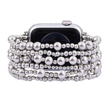 Stretch Apple Watch Strap - Platinum Demure