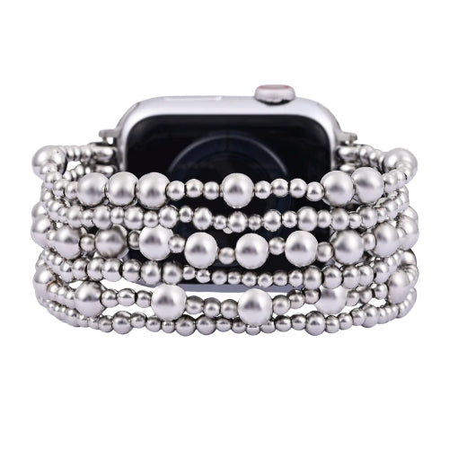Stretch Apple Watch Strap - Platinum Demure