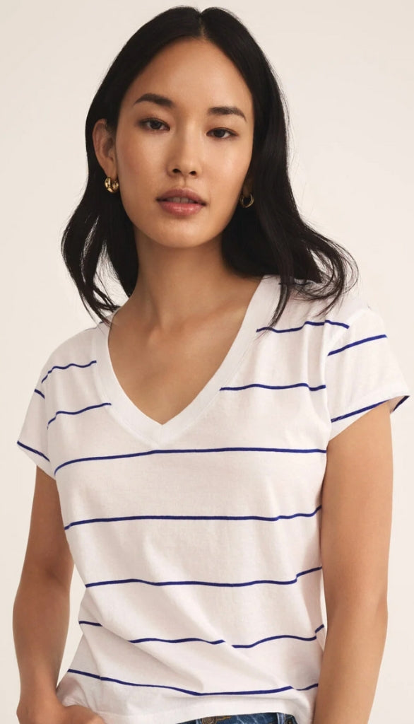 Striped Modern V-Neck Tea