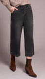Sophia Curvy Button Fly Wide Crop