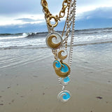Small Pendant-Wave, All Gold