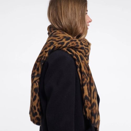 Scarf With Leopard All Over Design
