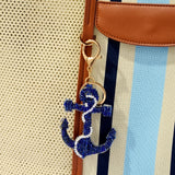Beaded Bag Charm Keyring-Anchor