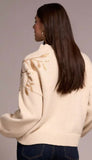 Long Sleeve Mock Neck Sweater With Sequins