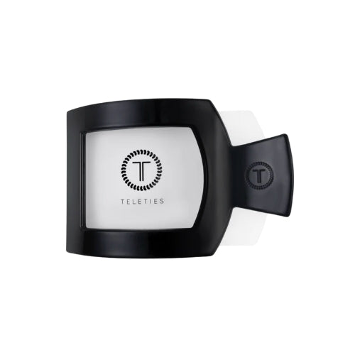 Small Flat Square Clip-Jet Black