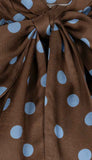 Polka Dot Scarf Blouse
