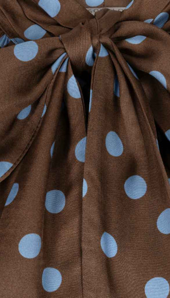 Polka Dot Scarf Blouse