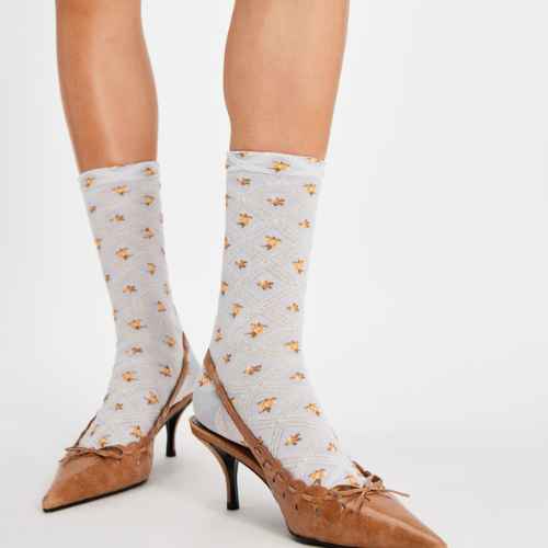 Floral Jacquard Trouser Sock