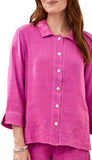 3/4 Sleeve Button Front Blouse