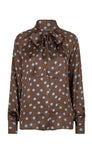 Polka Dot Scarf Blouse