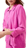 3/4 Sleeve Button Front Blouse