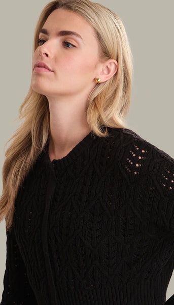 Amara Cropped Cable Cardigan