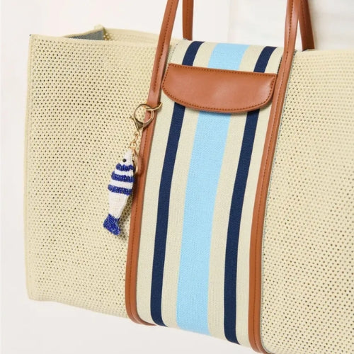 Beaded Bag Charm Keyring-Fish