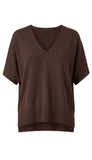 Short Sleeve Vneck Popover Sweater