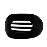 Large Flat Round Clip-Jet Black