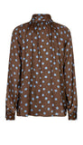 Polka Dot Scarf Blouse