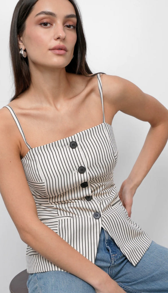 Sandi Button Front Top
