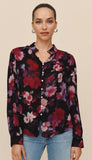 Shirred Button Up Blouse