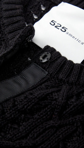 Amara Cropped Cable Cardigan